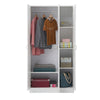 Wardrobe 3 Door Storage Shelves Hanging rail Bedroom Modern Furniture