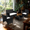 4PCS Rattan Sofa Set Garden Furniture Patio Weaving Wicker Conversation Table