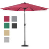 3M Outdoor Garden Round Parasol Sun Shade Patio Hanging Umbrella with Crank Tilt