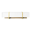 TV Stand TV Unit Sideboard Cabinet 3-Door 2-Drawer Storage Furniture White+Gold
