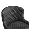 2 Pcs Faux Leather Bar Stools Diamond Seat Dining Room Chairs Metal Legs