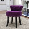 Crushed Velvet Vanity Stool Dressing Table Chair Bedroom Piano Chair w/ Backrest