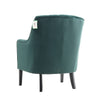Accent Chair Velvet Tufted Button Wing Back Armchair Club Chair Wood Legs Sofa