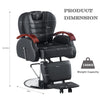 Hydraulic Heavy Duty Reclining Barber Chair Salon Beauty Shaving Chairs