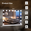 LED Lighted Makeup Mirror Hollywood Vanity Mirror with 15 Diamond Dimmable Bulbs