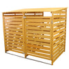 Wheelie Bin Storage Double Wooden Store Outdoor Garden Dustbin Shed Free Kit