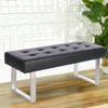 Leather Upholstered Bench Bedroom Entryway End of Bed Bench Accent Indoor Bench