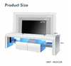 LED TV Cabinet Modern Front Side Hight Gloss TV Stand With RGB Ambient Lights