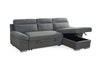 Brand New Universal Corner Sofabed in Grey with Storage and Pullout Bed Area