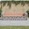 CIADAZ Garden Gabion Design 244x71x65.5 Solid Wood , Garden Furniture, , U1V1