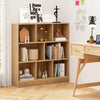 100 CM Wood Display Shelf Living Room Open Storage Cubes-Natural