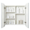 Mondeer Bathroom Cabinet Cupboard Mirrored Double Full Door Wall Mounted 68Lx60H