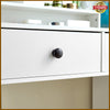 Dressing Table with LED Mirror Modern Makeup Desk Vanity Table + Glass Cabinet