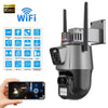8MP 4K WiFi IP Camera Outdoor Dual Lens CCTV Wireless Home Security PTZ IR Cam