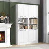Costway Kitchen Pantry Cabinet 190cm Tall Freestanding Cupboard w/Doors White