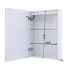 LED Bathroom Mirror Cabinet Touch Switch with Storage Wall Mounted 3 Color Light