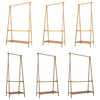Hallway Wood Clothes Coat Garment Hanging Rail Shoes Rack Slatted Storage Stand