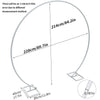 Moongate Round Wedding Arch Metal Backdrop Stand Flower Garland Frame Venue Deco