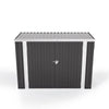 Galvanized Steel Garbage Bin Storage Shed Garden Dustbin House Pent Roof Outdoor
