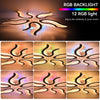 Modern Chandelier LED Lamp White Frame Ceiling Light Pendant Lights Living Ztnca