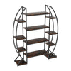 8 Tier Large Plant Stand Industrial Curved Oval Flower Pot Rack Opening Shelves