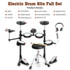 Glarry Electric Drum Set 150 Sounds 15 Drum kits with Headphone Sticks Stool