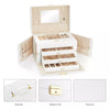 Mondeer 4 Tier Jewellery Box with Lock Mirror & 3 Drawers for Earring Necklace