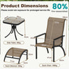 Patio Conversation Furniture Set 5 Pieces Adirondack Chair Set-Coffee