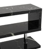 Miami High Gloss S Shape TV Stand In Milano Marble Effect