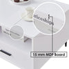 White High Gloss Coffee Table with Four Storage Rectangular Living Room Modern