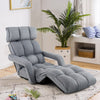 Folding Sofa Chair 6 Positions Adjustable Floor Lazy Chair with Armrest Single