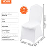 50PCS Stretch Spandex White Folding Chair Covers General Wedding Universal
