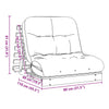 Futon Sofa Bed with White 80x206x11 Solid Wood Pine M4N8