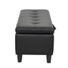 Faux Leather Ottoman Storage Bench Footstool Chest Box Seat Bedroom Stool Trunk