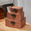 Retro Wood Treasure Box Chest Trunk Jewelry Gift Storage Case with Metal Lock UK