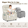 Children Sofa Recliner Kids PU Leather Armchair with Footrest-Beige
