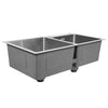Double Bowl Stainless Steel Drop-in Kitchen Sink Dishwasher Vegetable Sink Home