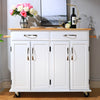 Large Sideboard Kitchen Trolley Island Cupboard Cabinet Bar Table White Wooden