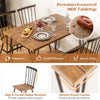 Kitchen Table & 4 Chairs Industrial Modern Mid Century Dining Set-Walnut
