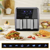 UK Double Basket Air Fryer 1700W Large Digital 9 Litre Dual with Timer Non-Stick