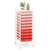 Mobile Rolling Utility Cart 10 Drawers Storage Trolley Home Office Organizer