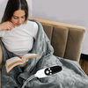 Electric Heated Blanket Throw 9 Heat Settings 160x130cm Grey Overheat Protection