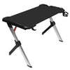 Computer Gaming Desk PC Table Metal Frame w/ LED Light Cup Holder Headphone Hook