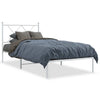 Bed Frame with Headboard Metal White 90 x 200 G7C7