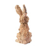 Garden Ornament Rabbit Hare Sculpture indoor outdoor Wood Effect 38cm
