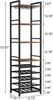 Tribesigns 20 Bottle Wine Bakers Rack, 9 Tier Freestanding Wine Rack,Brown