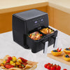 9L Air Fryer Oil Free Healthy Dual Zone Frying Cooker Low Fat Digital Oven 1700W