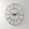 Large 80CM Skeleton Metal Roman Wall Clocks Big Numerals Giant Open Round Face