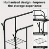 Heavy Duty Double Clothes Rail Rack Garment Hanging Stand Open Wardrobe Shelf