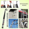 16.4FT 5M Telescoping Ladder Portable Compact Ladder with Hooks Multi Purpose uk